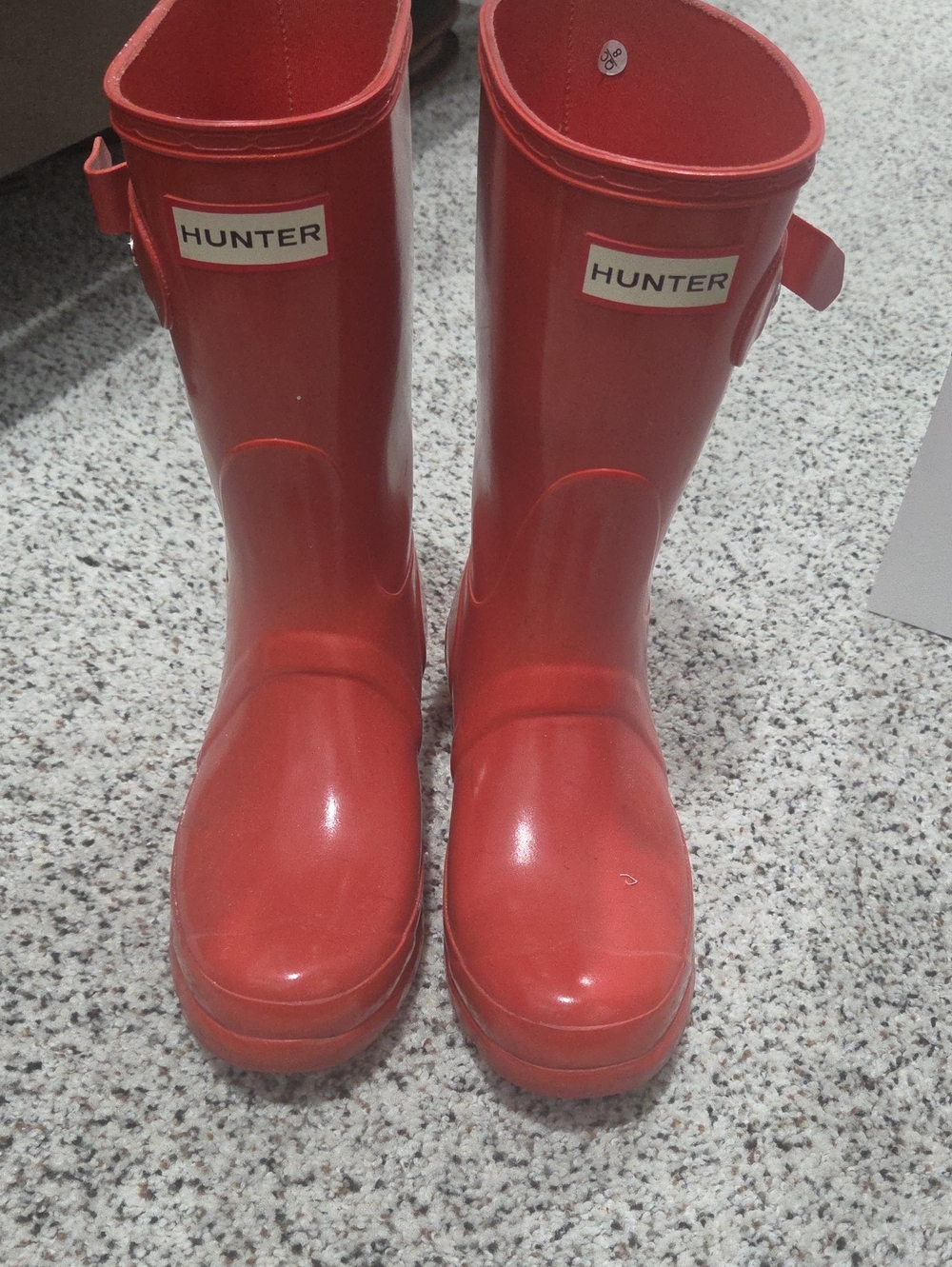 Women's Hunter Red Gloss Rain Boots